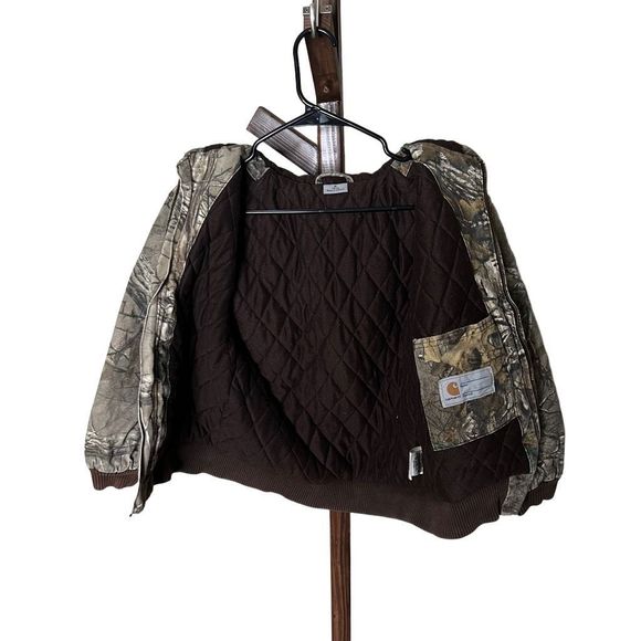 Carhartt Camo Hooded Jacket Kids Medium - Picture 5 of 5